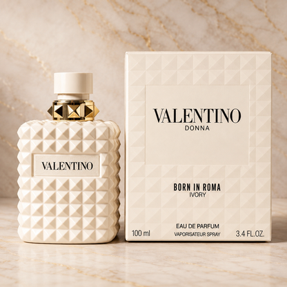 VALENTINO DONNA BORN IN ROMA IVORY EAU DE PARFUM SPRAY WOMEN 3.4 Oz / 100 ml NEW
