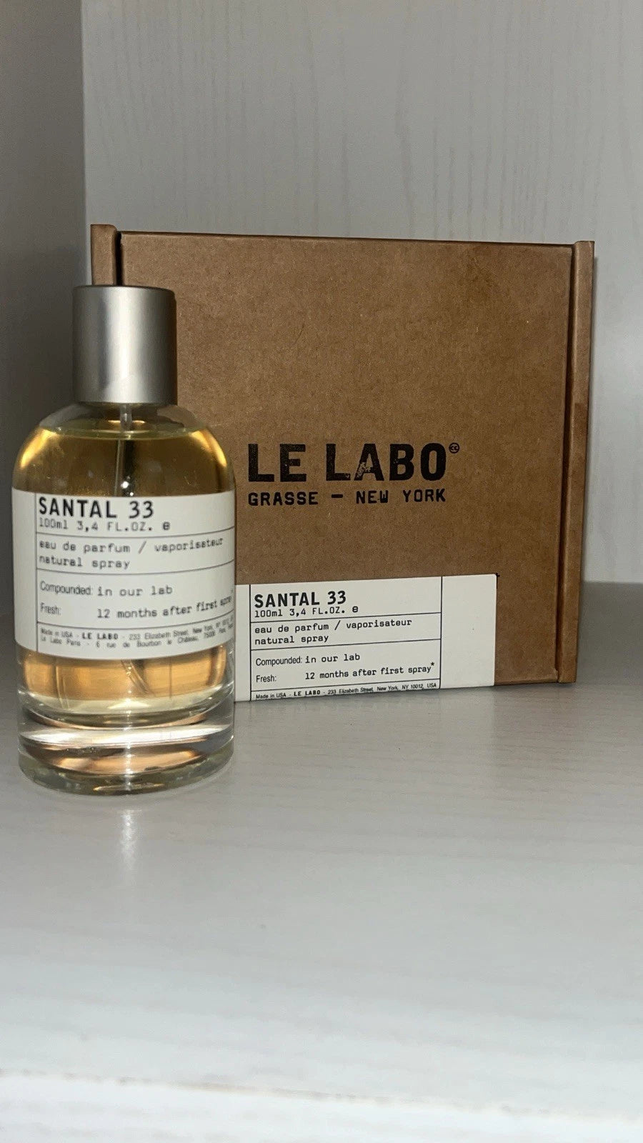 Le Labo Santal 33 Eau de Parfum 3.4 oz 100ml Unisex Spray Brand New In Box