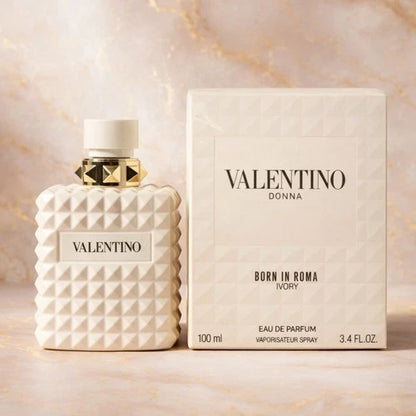 VALENTINO DONNA BORN IN ROMA IVORY EAU DE PARFUM SPRAY WOMEN 3.4 Oz / 100 ml NEW